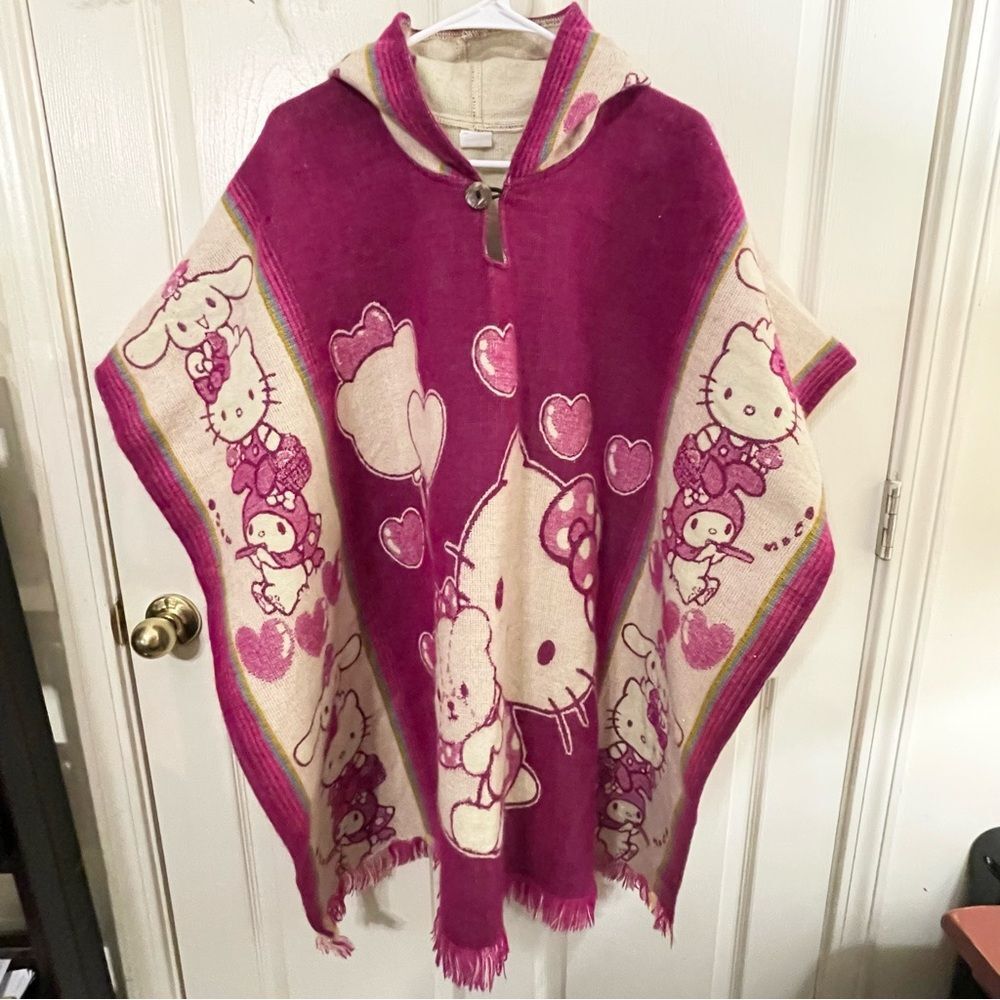 Pink Hello Kitty Poncho with Hoodie